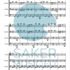 Bela Bartok: Allegro barbaro for trombone quartet. Sheet music product sample image 2