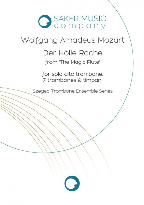 W.A. Mozart: Der Hölle Rache (Queen of the night) from The Magic flute for trombone ensemble sheet music product cover image