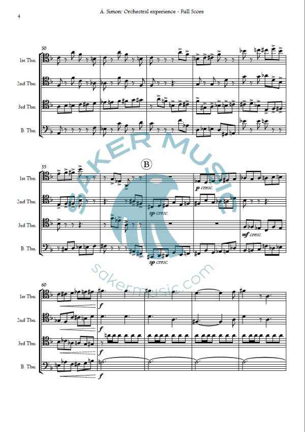 Aron Simon - Orchestral experience sheet music sample page 2