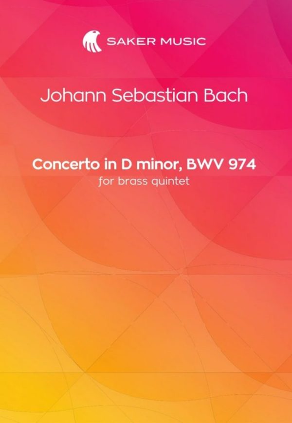 johann sebastian bach concerto in d for brass quintet sheet music arrangement cover image