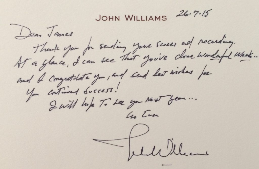 John Williams' letter to Jim Nova