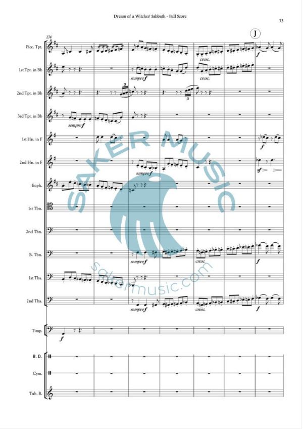 Berlioz, H. - Dream of a Witches Sabbath for Brass Ensemble sample Sheet Music 1