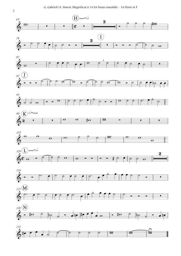 Giovanni Gabrieli magnificat a 14 Symphoniae Sacre libersecundus sheet music for brass ensemble