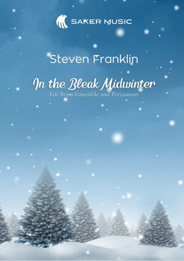 Sheet Music cover of Gustav Holst In the Bleak Midwinter music arranged for brass ensemble by Steven Franklin